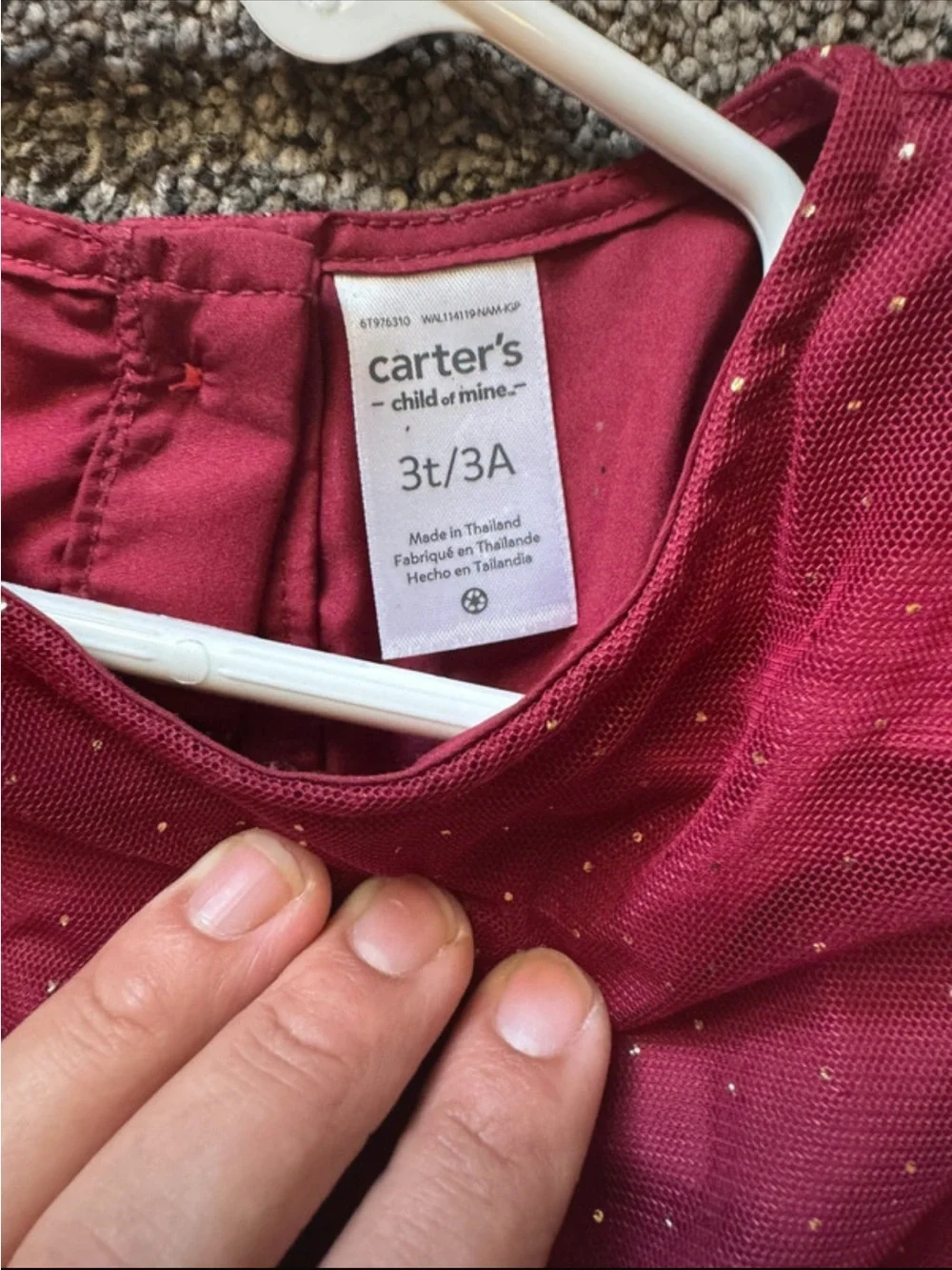 Carters pretty burgundy
